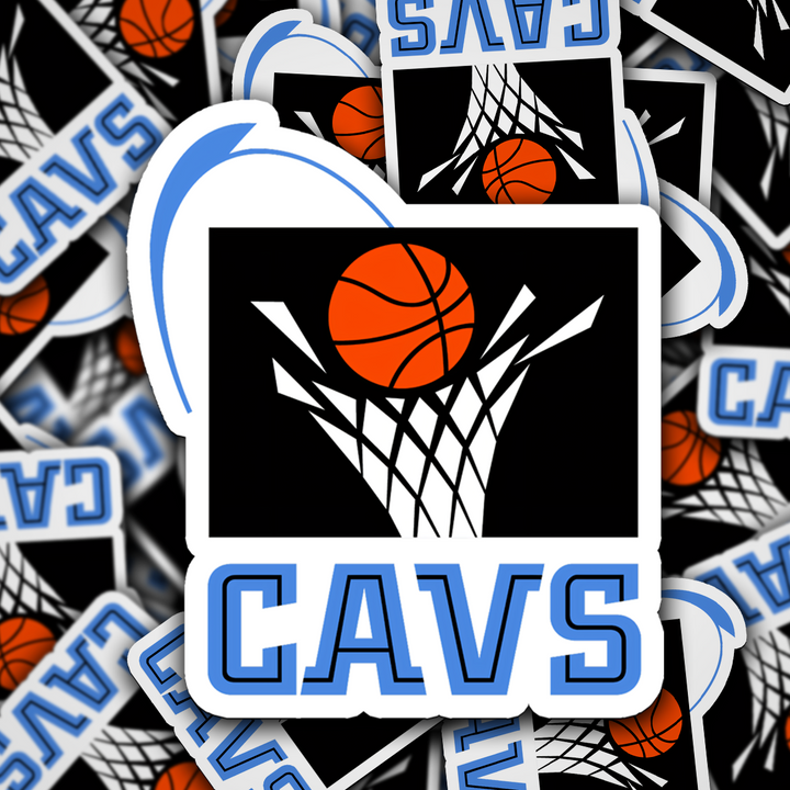 Cleveland Cavaliers 1994/95 - 2002/03 Logo Stickers - Waterproof, Holographic, or Glossy Vinyl - Score with Style! Cleveland Cavaliers Logo Stickers - Rozovy