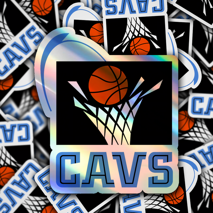 Cleveland Cavaliers 1994/95 - 2002/03 Logo Stickers - Waterproof, Holographic, or Glossy Vinyl - Score with Style! Cleveland Cavaliers Logo Stickers - Rozovy