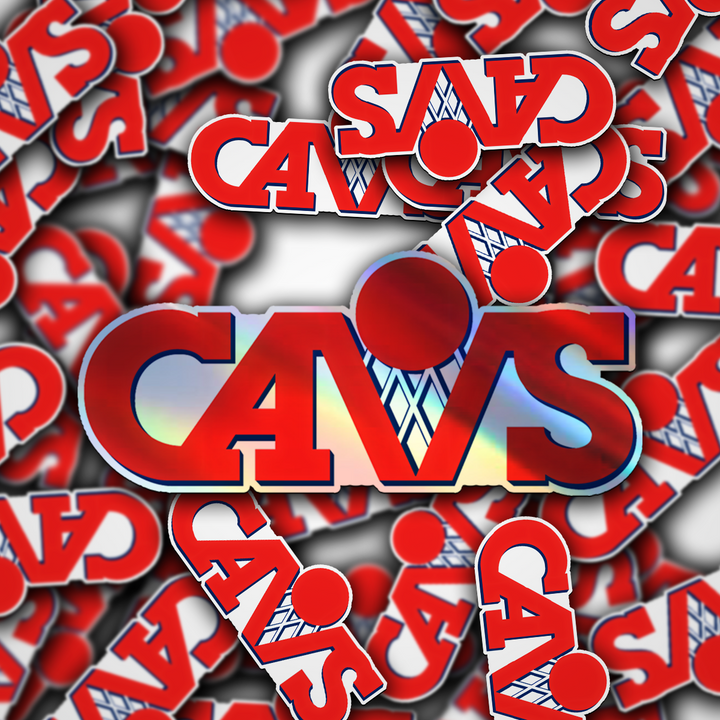 Cleveland Cavaliers 1983/84 - 1993/94 Logo Stickers - Waterproof, Holographic, or Glossy Vinyl - Score with Style! Cleveland Cavaliers Logo Stickers - Rozovy