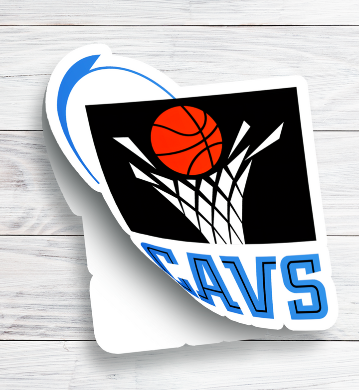 Cleveland Cavaliers 1994/95 - 2002/03 Logo Stickers - Waterproof, Holographic, or Glossy Vinyl - Score with Style! Cleveland Cavaliers Logo Stickers - Rozovy