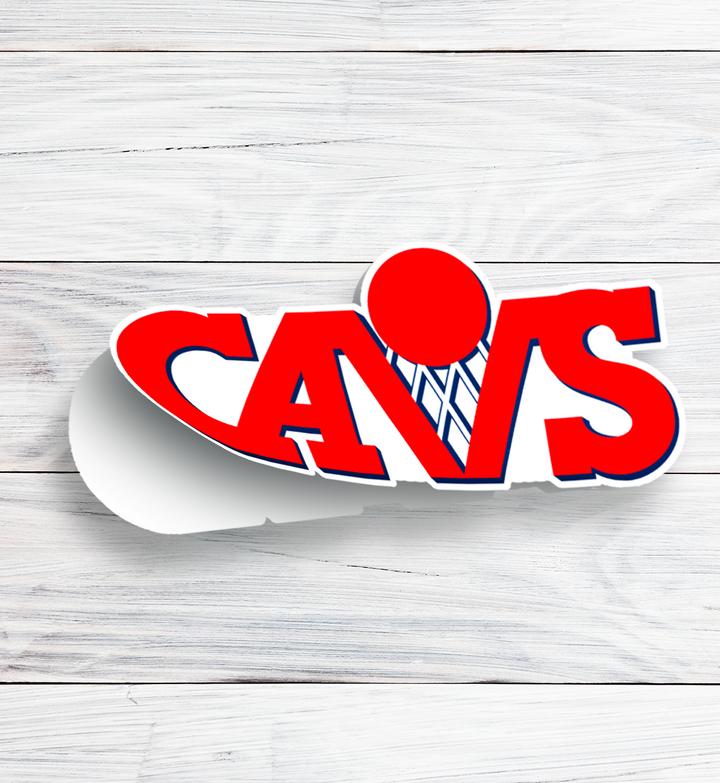 Cleveland Cavaliers 1983/84 - 1993/94 Logo Stickers - Waterproof, Holographic, or Glossy Vinyl - Score with Style! Cleveland Cavaliers Logo Stickers - Rozovy