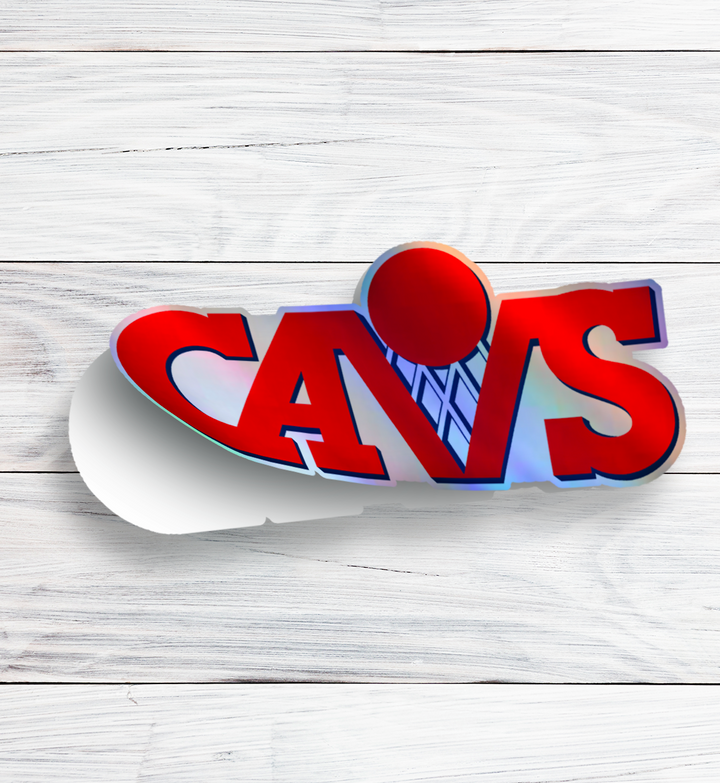 Cleveland Cavaliers 1983/84 - 1993/94 Logo Stickers - Waterproof, Holographic, or Glossy Vinyl - Score with Style! Cleveland Cavaliers Logo Stickers - Rozovy