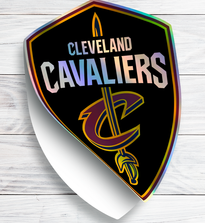 Cleveland Cavaliers 2017/18 - 2021/22 Logo Stickers - Waterproof, Holographic, or Glossy Vinyl - Score with Style! Cleveland Cavaliers Logo Stickers - Rozovy