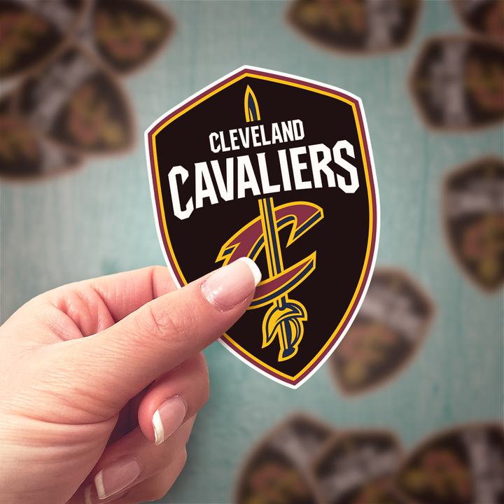 Cleveland Cavaliers 2017/18 - 2021/22 Logo Stickers - Waterproof, Holographic, or Glossy Vinyl - Score with Style! Cleveland Cavaliers Logo Stickers - Rozovy