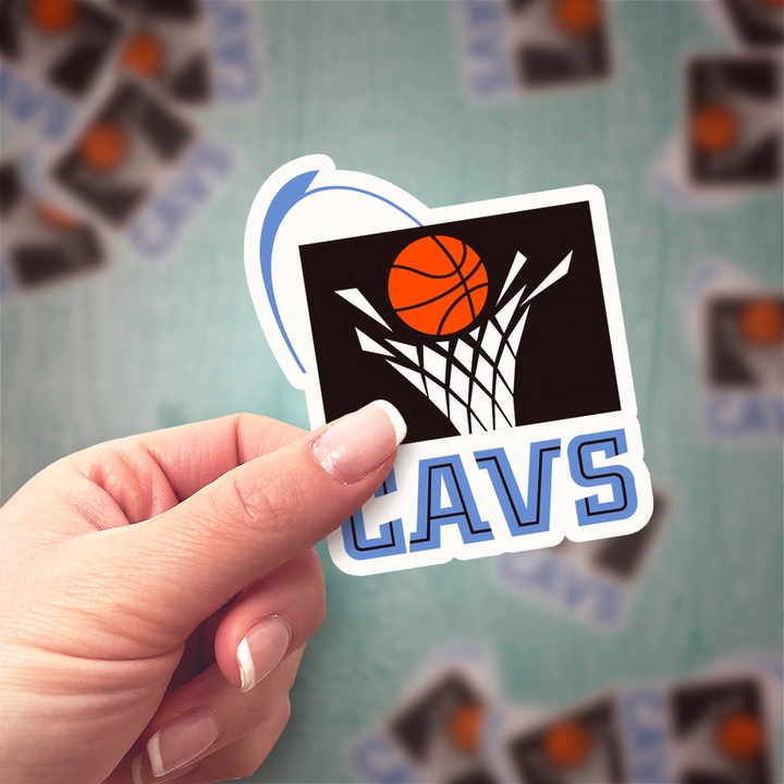 Cleveland Cavaliers 1994/95 - 2002/03 Logo Stickers - Waterproof, Holographic, or Glossy Vinyl - Score with Style! Cleveland Cavaliers Logo Stickers - Rozovy