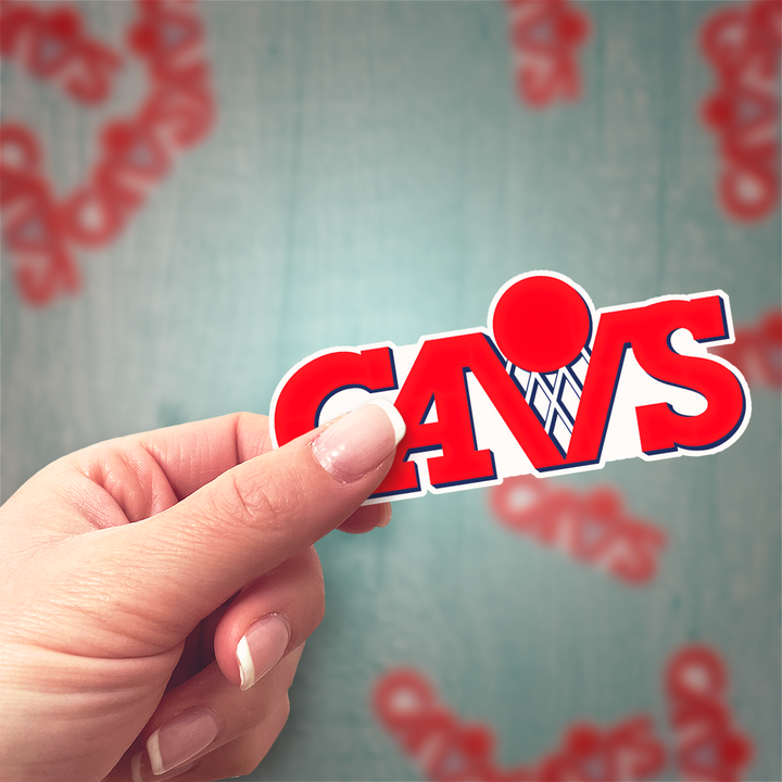 Cleveland Cavaliers 1983/84 - 1993/94 Logo Stickers - Waterproof, Holographic, or Glossy Vinyl - Score with Style! Cleveland Cavaliers Logo Stickers - Rozovy