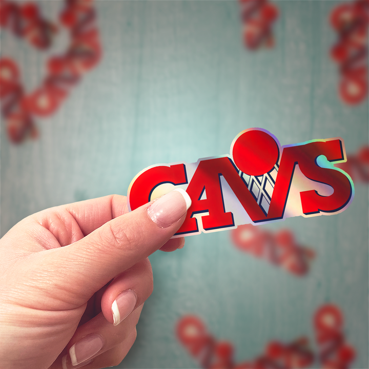 Cleveland Cavaliers 1983/84 - 1993/94 Logo Stickers - Waterproof, Holographic, or Glossy Vinyl - Score with Style! Cleveland Cavaliers Logo Stickers - Rozovy