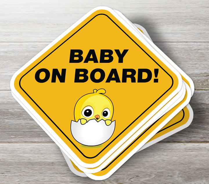Adorable Chick Baby on Board Sign – Cute & Safe!