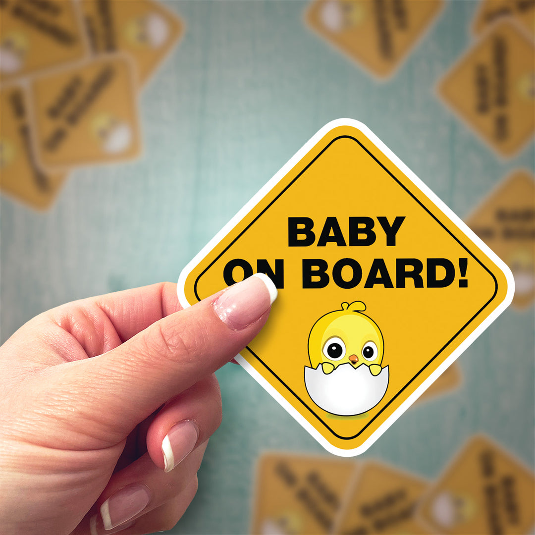 Adorable Chick Baby on Board Sign – Cute & Safe!