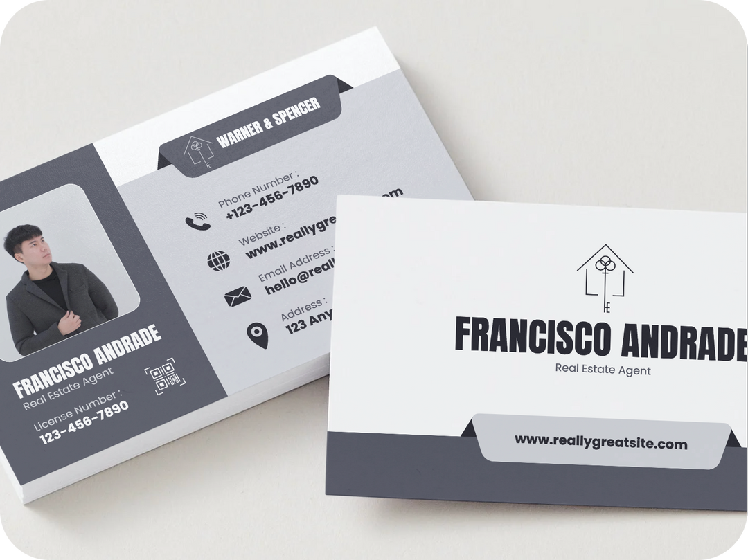 Modern Real Estate Agent Business Card – Professional Realtor Design