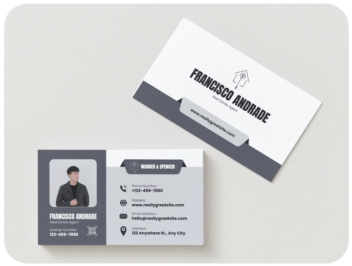 Modern Real Estate Agent Business Card – Professional Realtor Design