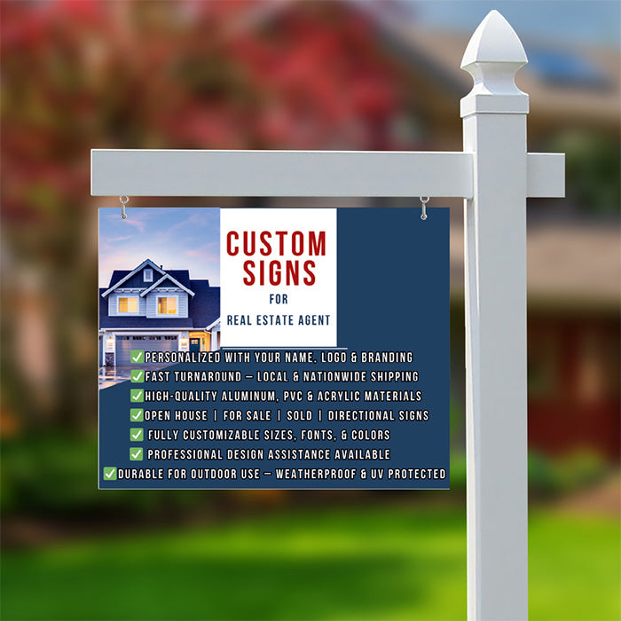 Custom Real Estate Sign with Realtor Branding