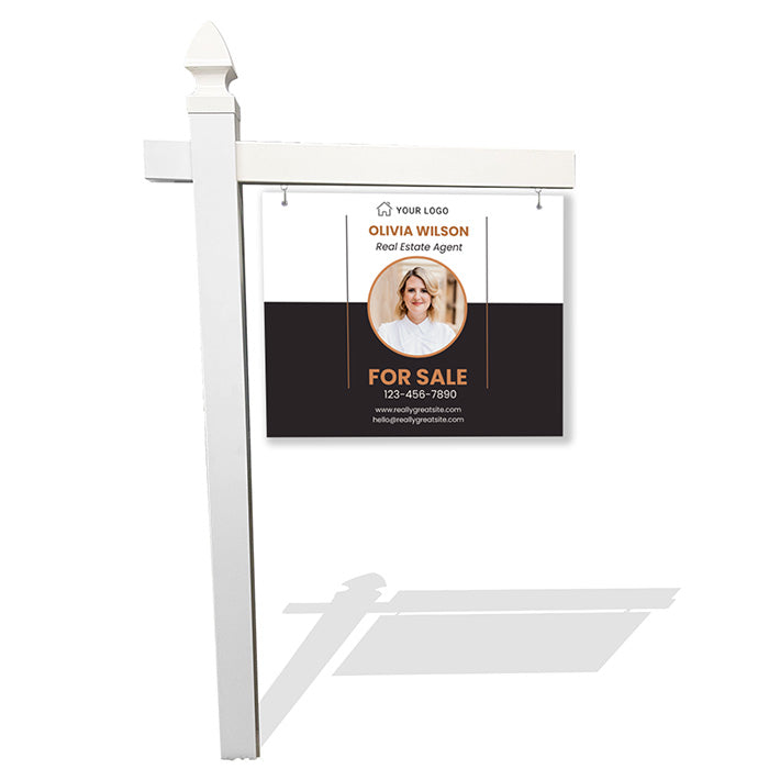 Custom Real Estate Sign in Neutral Earth Colors