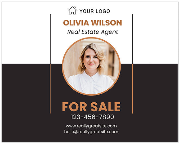 Modern Realtor Yard Sign – Centered Layout