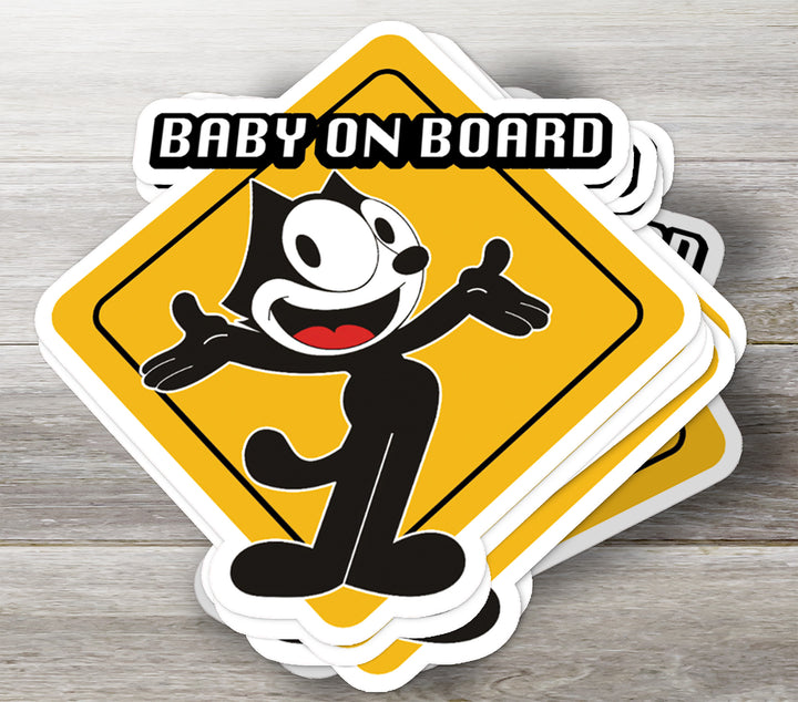 Baby on Board Car Sticker - Felix The Cat