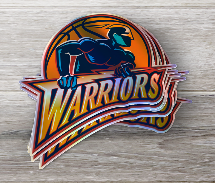 Golden State Warriors 1997/98 -2009/10 Logo Stickers - Waterproof, Holographic or Glossy Vinyl - Splash Your Style! Stickers - Rozovy