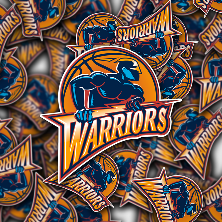 Golden State Warriors 1997/98 -2009/10 Logo Stickers - Waterproof, Holographic or Glossy Vinyl - Splash Your Style! Stickers - Rozovy
