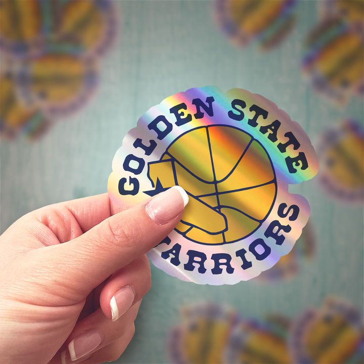 Golden State Warriors 1988/89 - 1996/97 Logo Stickers - Waterproof, Holographic or Glossy Vinyl - Splash Your Style! Stickers - Rozovy