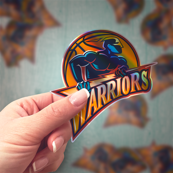 Golden State Warriors 1997/98 -2009/10 Logo Stickers - Waterproof, Holographic or Glossy Vinyl - Splash Your Style! Stickers - Rozovy