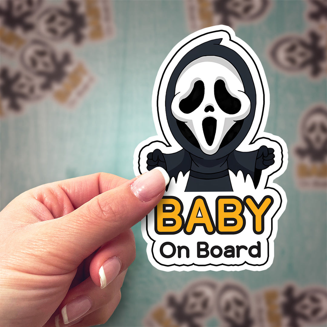 Ghost Face Baby on Board Sticker