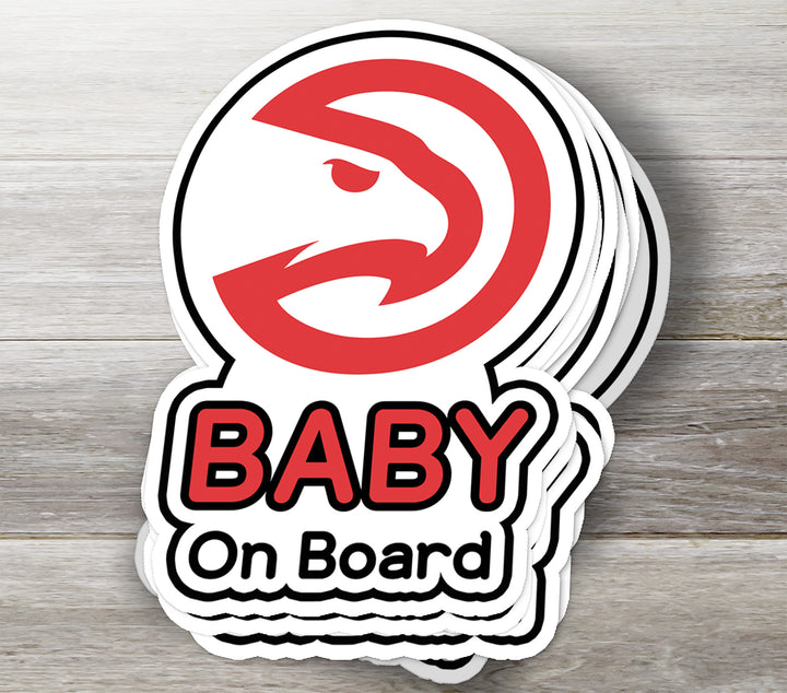 Atlanta Hawks ‘Baby on Board’ Sticker – Bold NBA Car Decal
