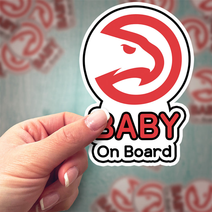 Atlanta Hawks ‘Baby on Board’ Sticker – Bold NBA Car Decal