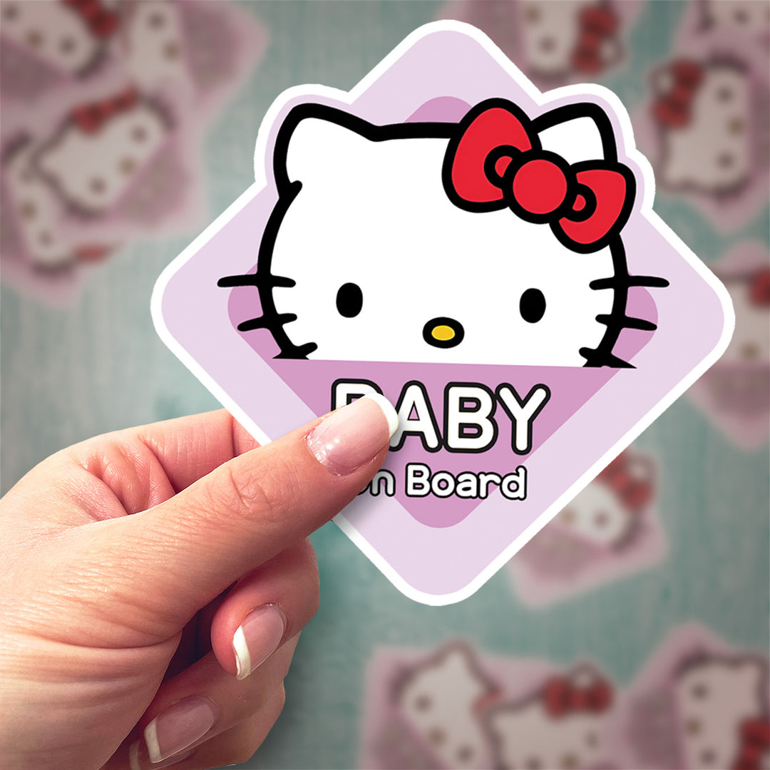 Hello Kitty ‘Baby on Board’ Sticker – Cute Sanrio Car Safety Decal