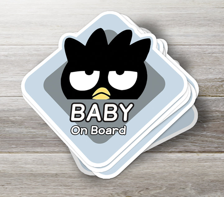 Badtz-Maru ‘Baby on Board’ Sticker – Cool & Grumpy Sanrio Penguin Car Decal