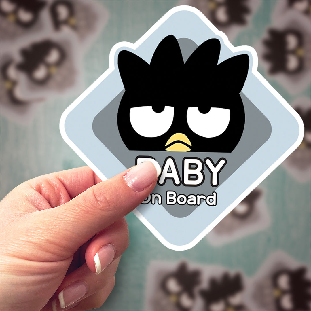 Badtz-Maru ‘Baby on Board’ Sticker – Cool & Grumpy Sanrio Penguin Car Decal