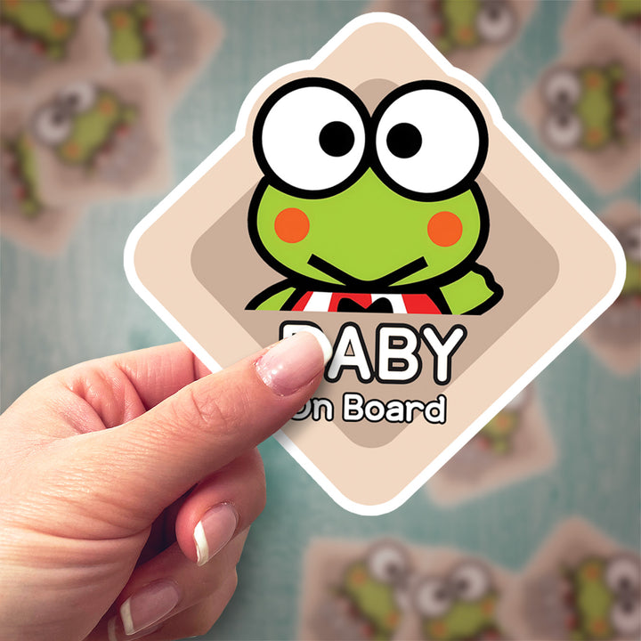 Keroppi ‘Baby on Board’ Sticker – Cute Sanrio Frog Car Decal