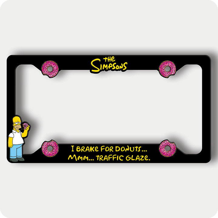 Homer Simpson Donut License Plate Frame