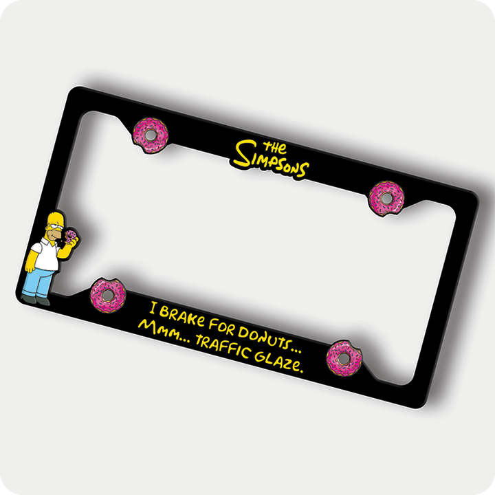 Homer Simpson Donut License Plate Frame