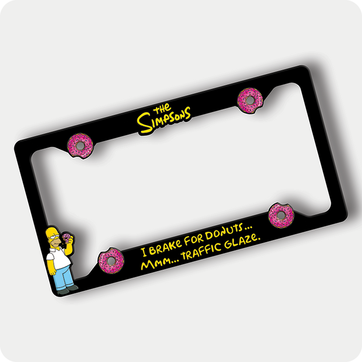 Homer Simpson Donut License Plate Frame