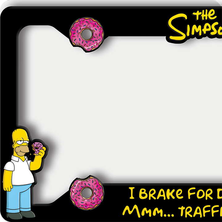 Homer Simpson Donut License Plate Frame