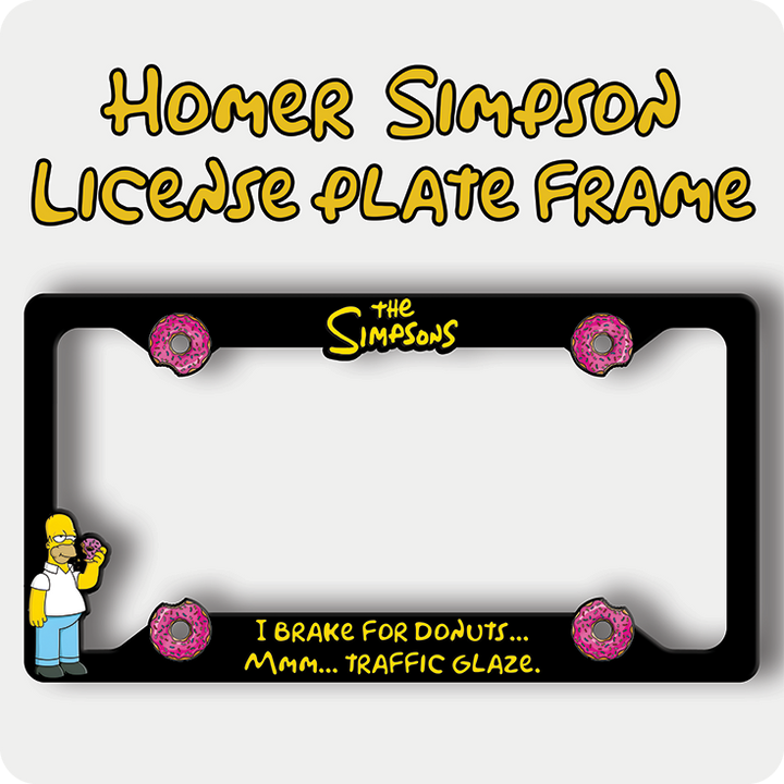 Homer Simpson Donut License Plate Frame