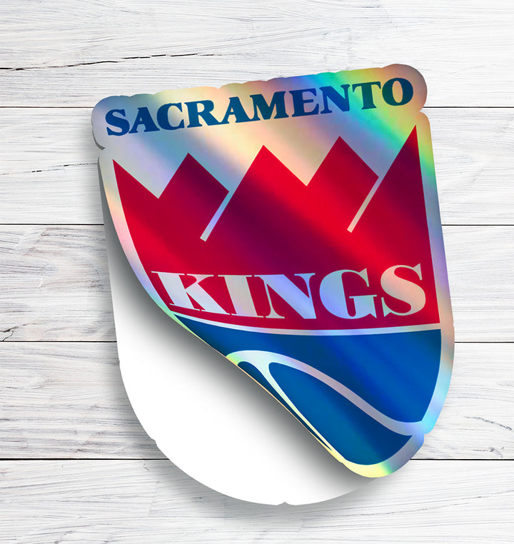 Sacramento Kings Kings1 985/86 - 1993/94 Logo Sticker - Holographic or Glossy - Waterproof - Great Gift