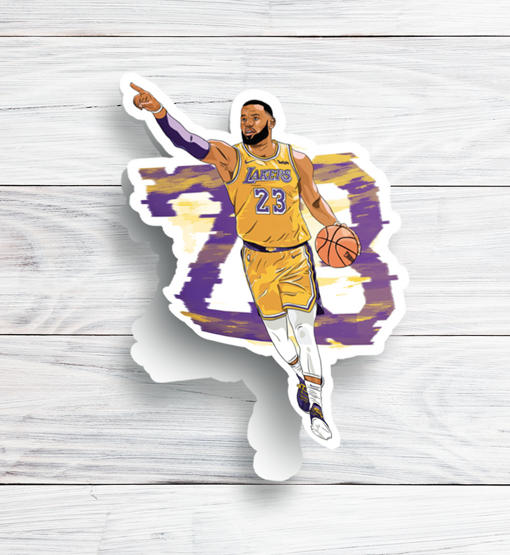 LeBron James #23 Holographic/Glossy Sticker: Show Your Support for the King of the Court! - Rozovy