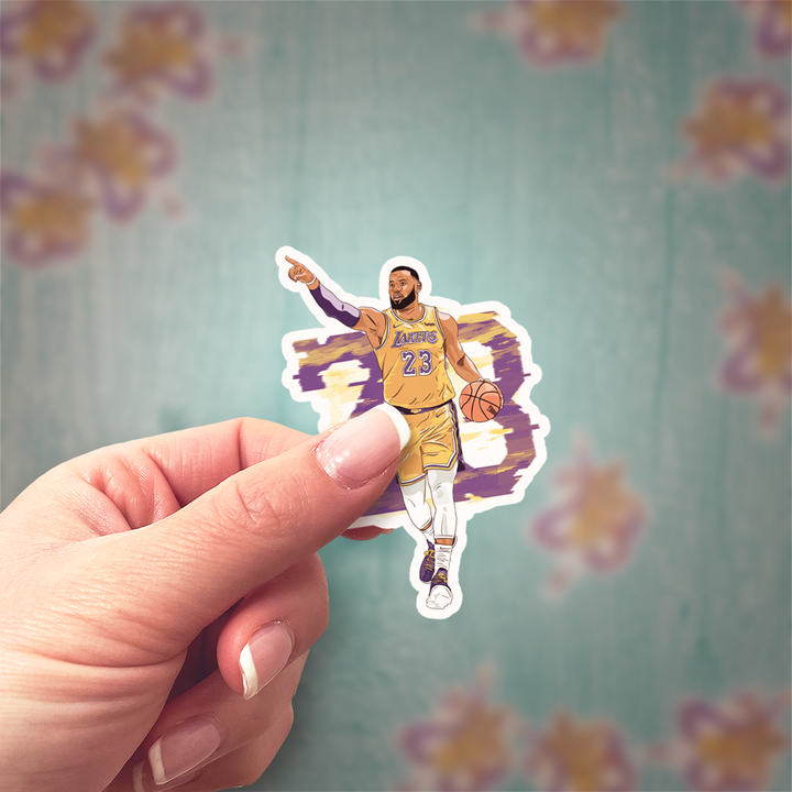 LeBron James #23 Holographic/Glossy Sticker: Show Your Support for the King of the Court! - Rozovy