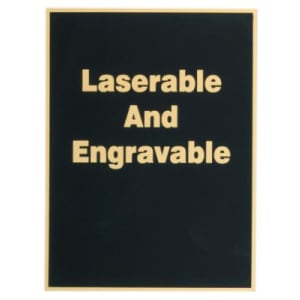 Cherry Finish Plaque - Black/Gold Brass Plate - Black Brass Perpetual Plate - Value Pack