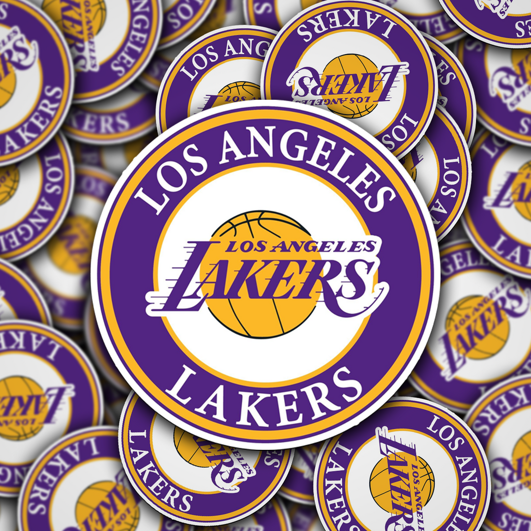 Los Angeles Lakers Round Sticker - Holographic or Glossy - Waterproof - Great Gift NBA Stickers - Rozovy