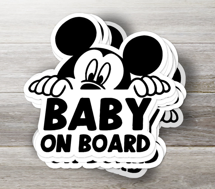 Mickey Mouse on Board - Car Sticker