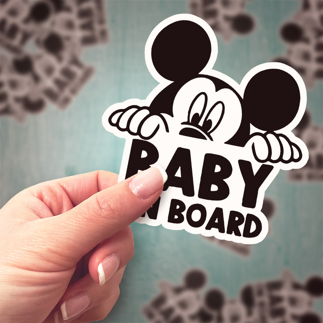 Mickey Mouse on Board - Car Sticker