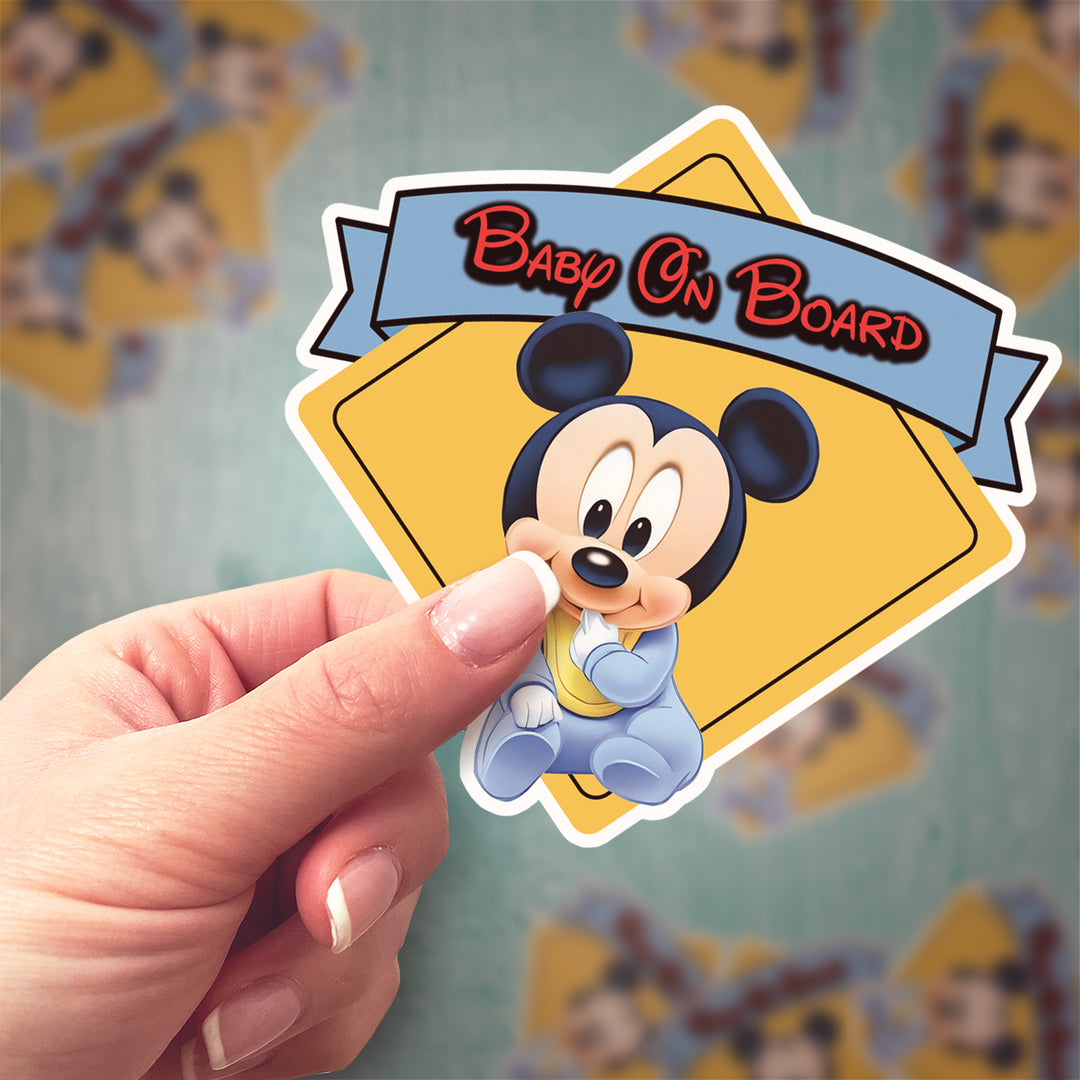 Mickey - Baby on Board Car Sticker