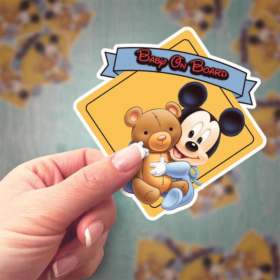 Baby Mickey - Baby on Board Car Sticker