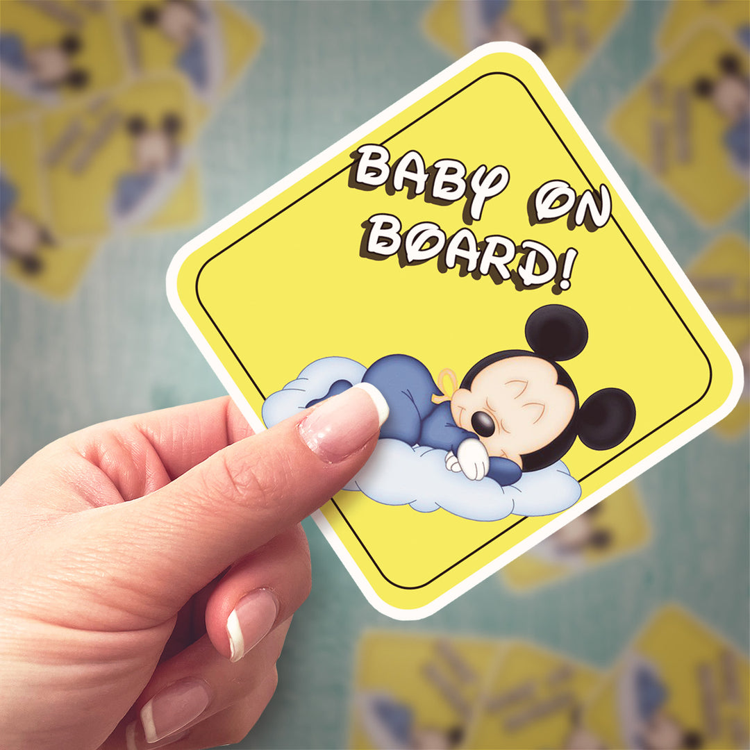 Mickey Mouse - Baby on Board Car Sticker