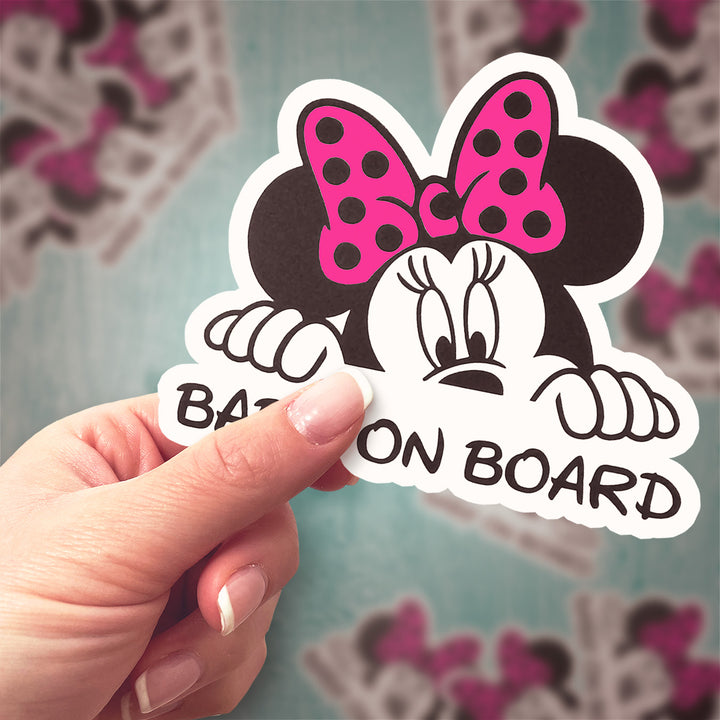 Mini Mouse on Board - Car Sticker