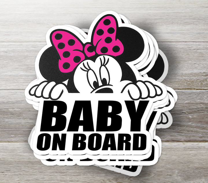 Mini Mouse Baby on Board - Car Sticker