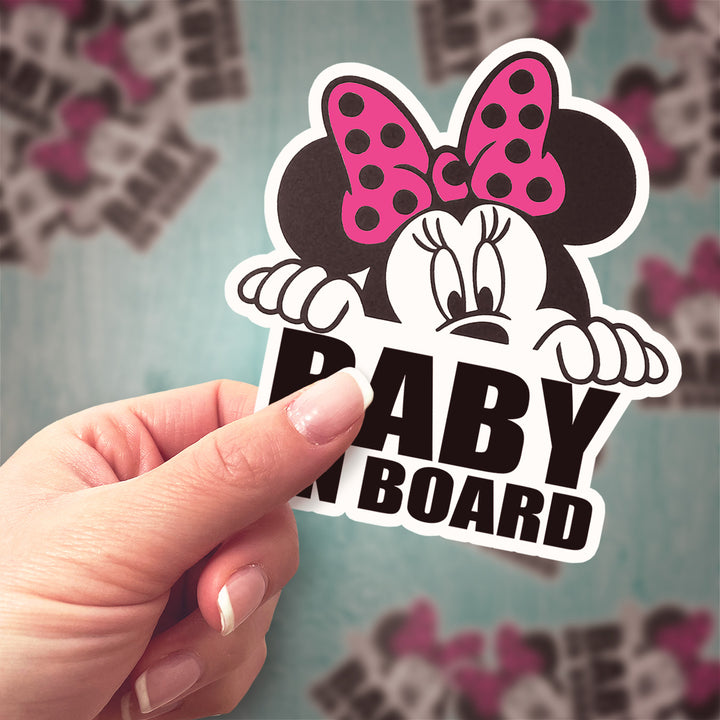Mini Mouse Baby on Board - Car Sticker