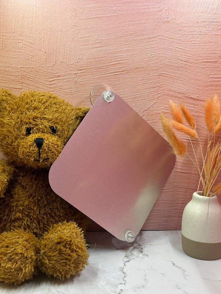 Bluey Muffin On Board Sign - Cute Aluminum Car Safety Warning Sign with Suction Cups - Durable Purple and White Child Safety Alert