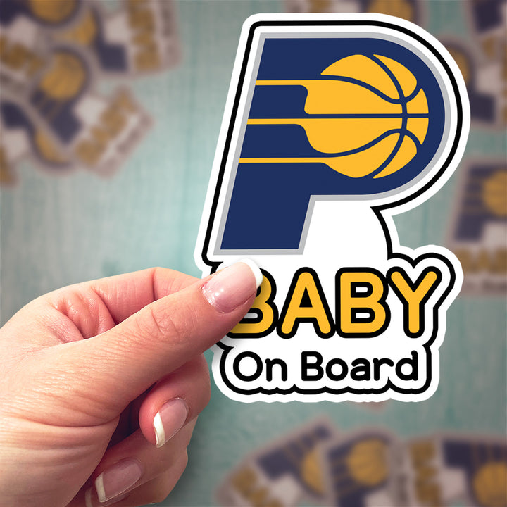 Indiana Pacers ‘Baby on Board’ Sticker – NBA Fan Car Decal